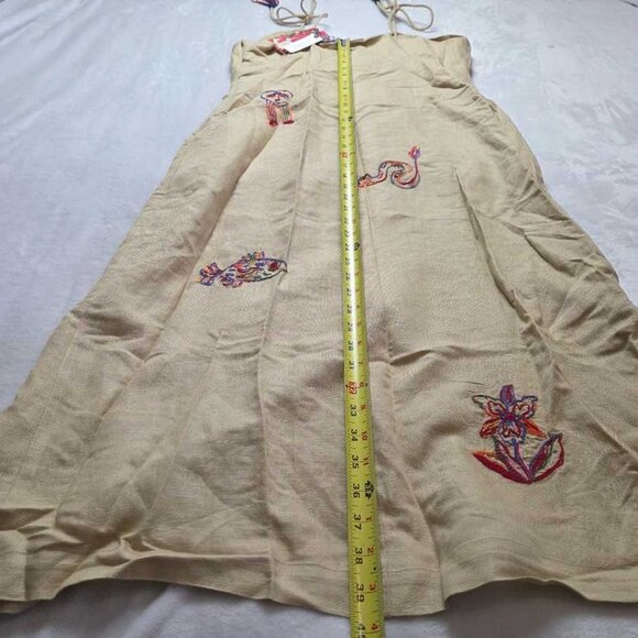 New L Farm Rio x Anthropologie embroidered linen blend dress - Picture 14 of 14